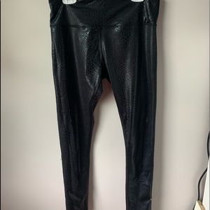 Black Snakeskin Leggings